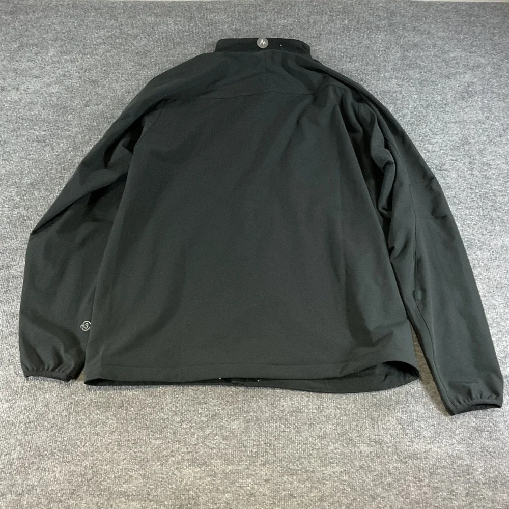 Marmot Softshell Jacket Mens XXL Black Full Zip Windbreaker Aramark Logo M3